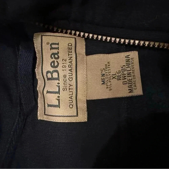 Black Long Sleeve Half Zip LL Bean Pullover Sweater Size XL - Picture 7 of 7